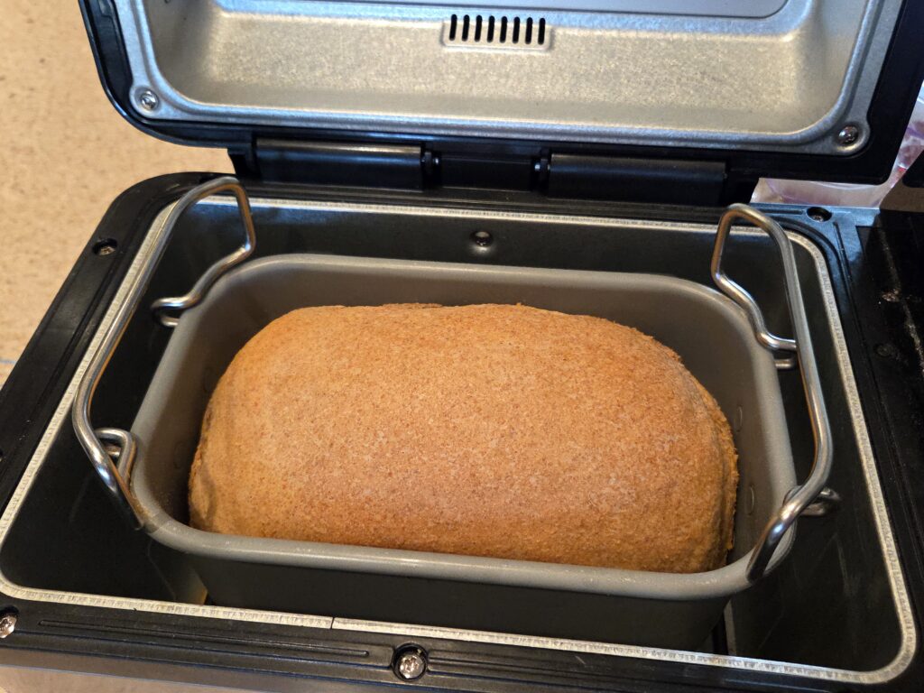 easy freshly milled flour bread in Zojirushi bread machine