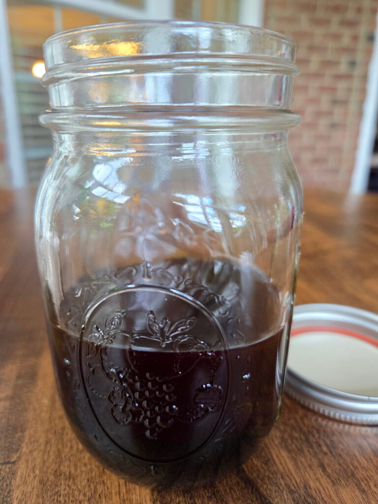 Homemade Salad Dressing in mason jar on table